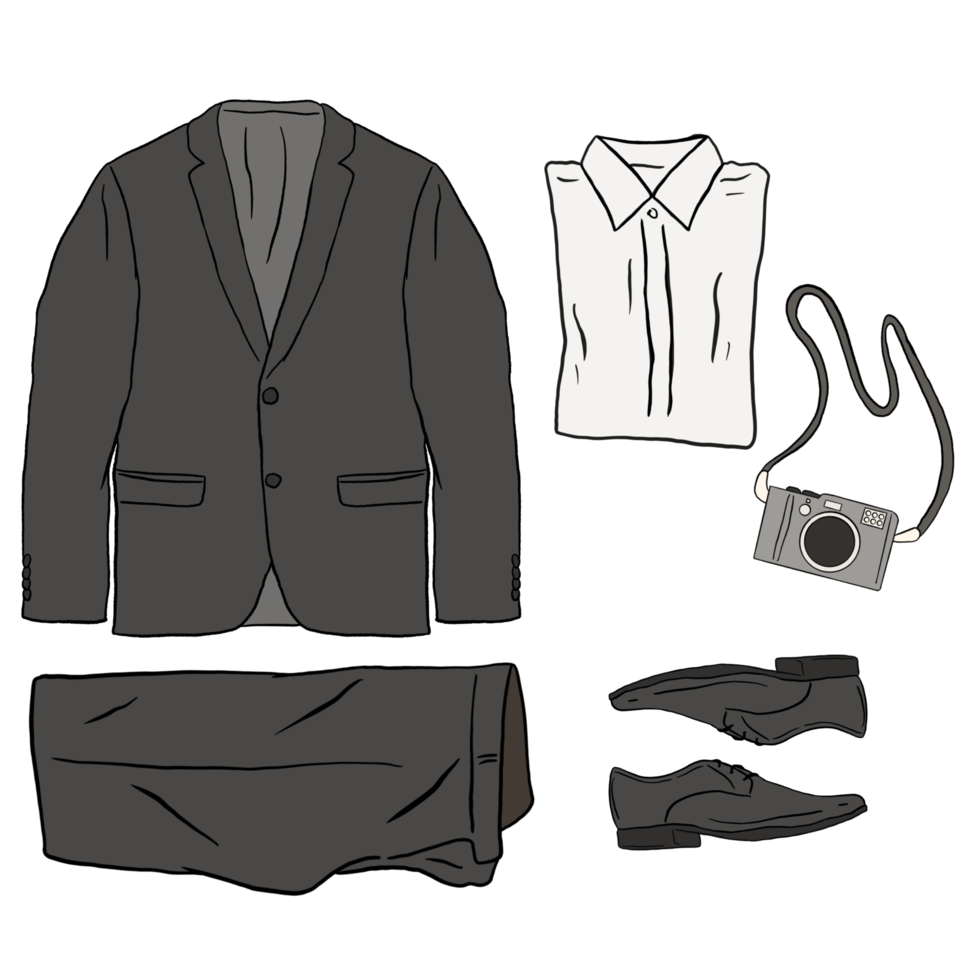 flat lay fashion outfit png