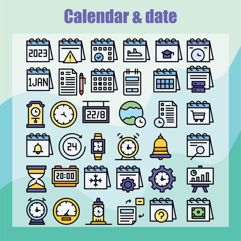 calendar  icon pack free vector
