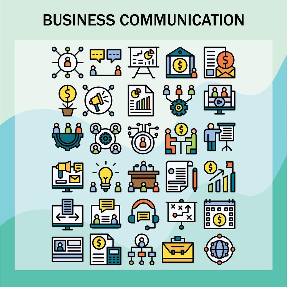 business communication free icon pack vector