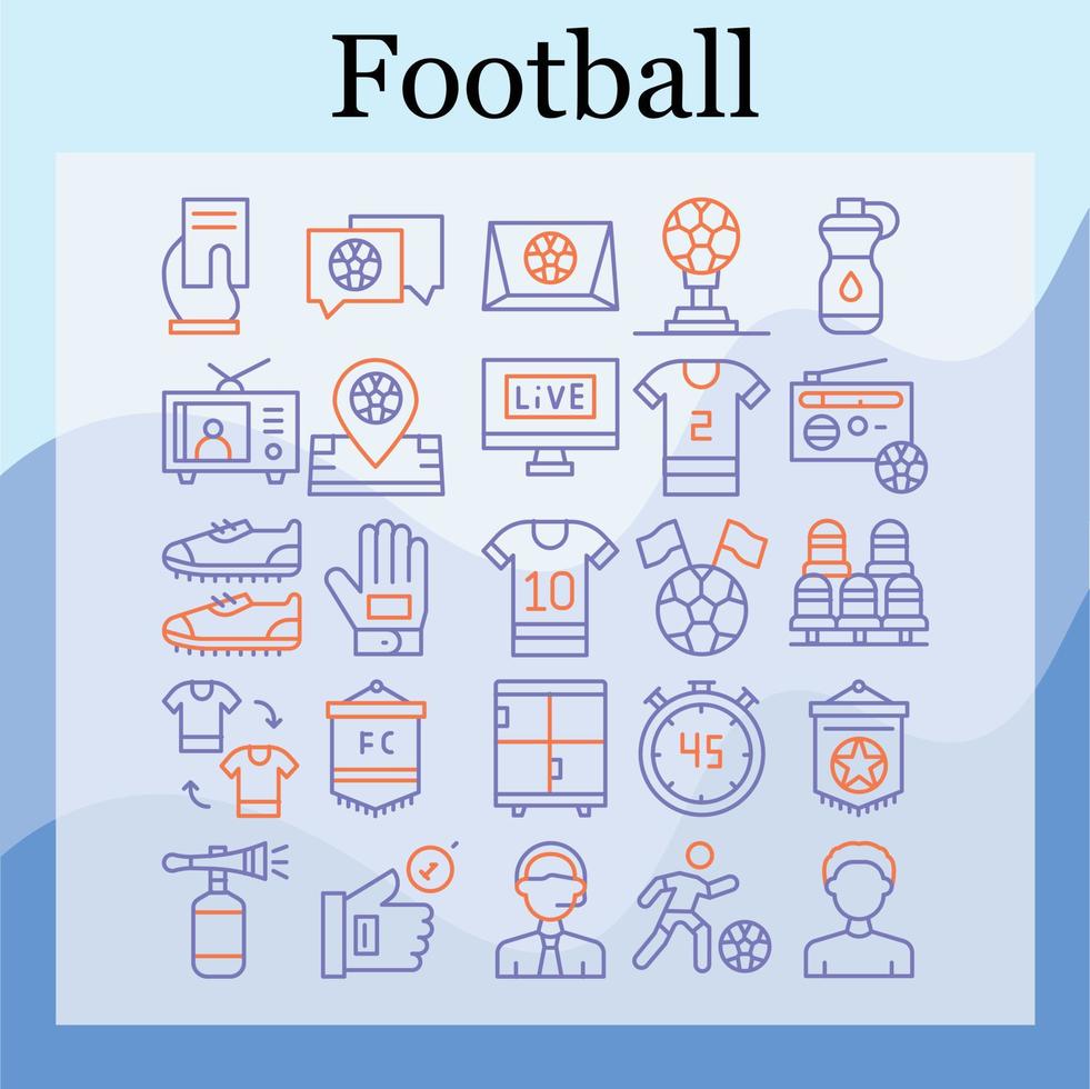 football icon pack for free download vector
