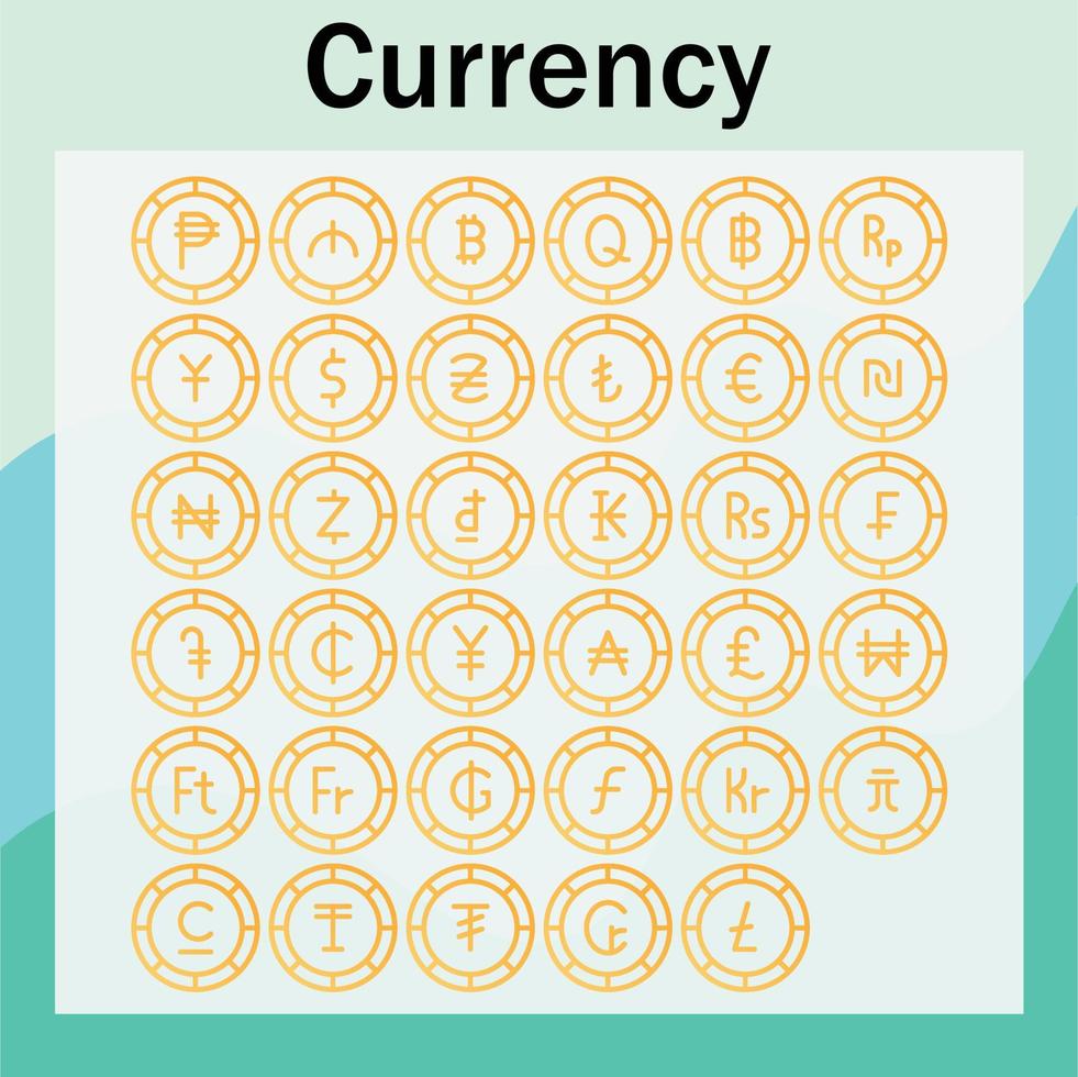 currency icon pack free download vector