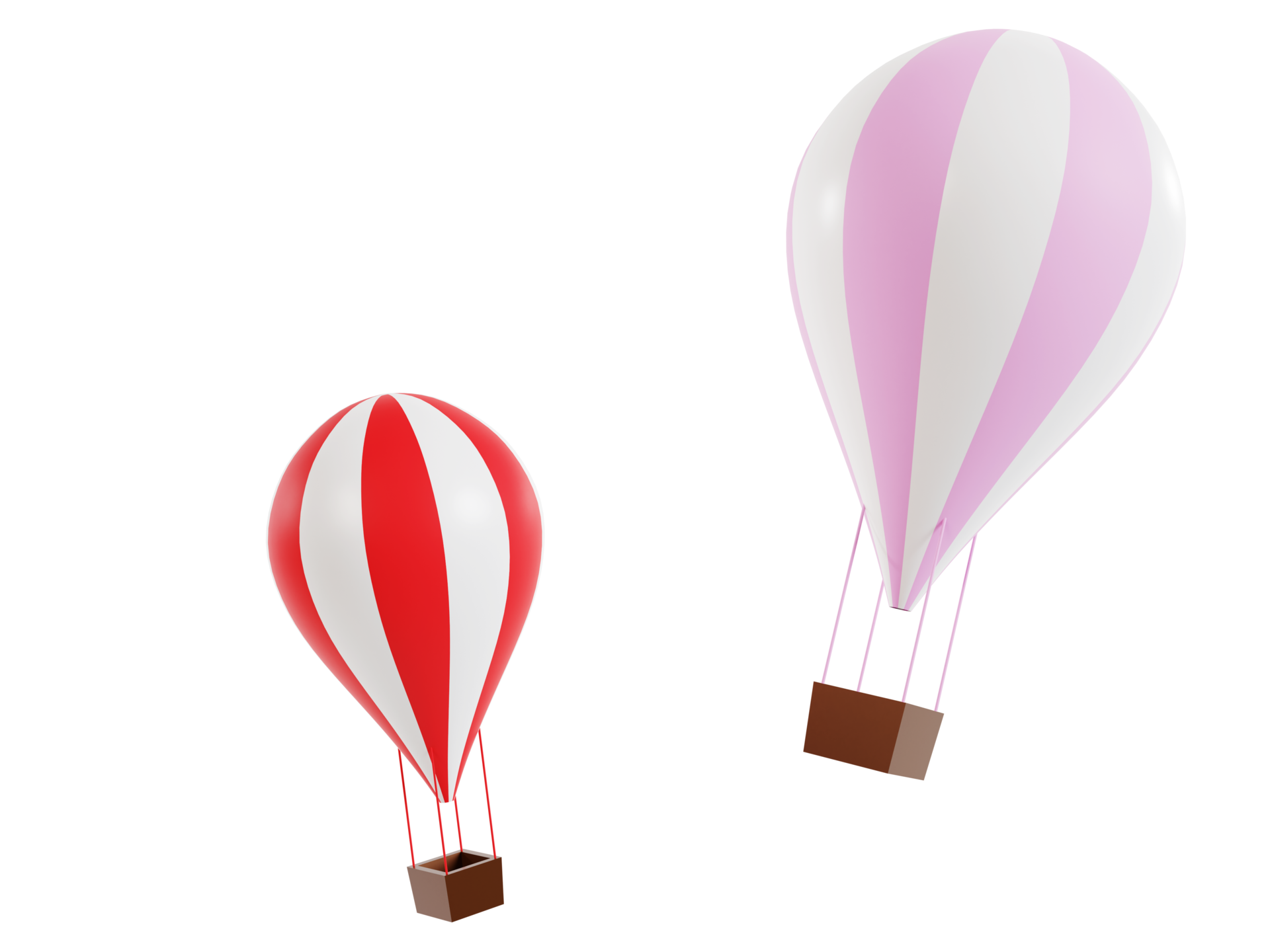 3D rendering cartoon hot air balloon illustration element 19776736 PNG