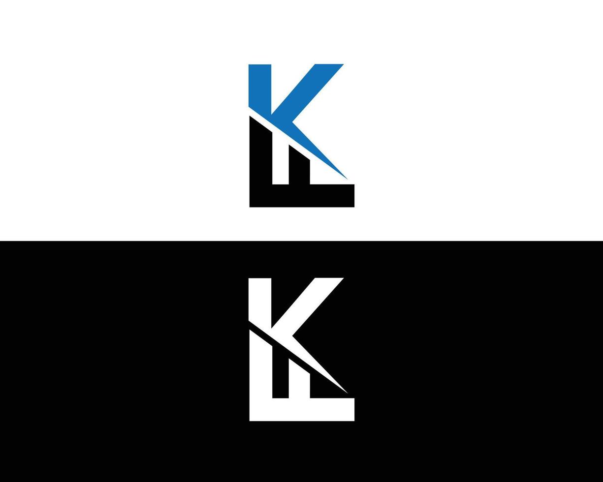 KF or FK Logo Designs Symbol Vector Template With Black Or White Backgrounds.