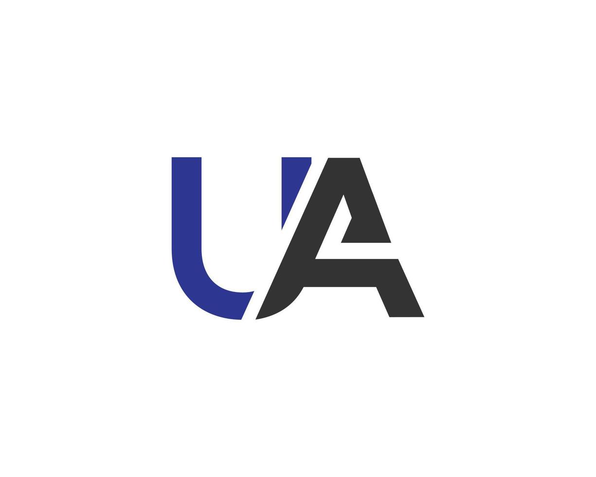 Letter UA Logo Modern Design Vector Illustration Template.