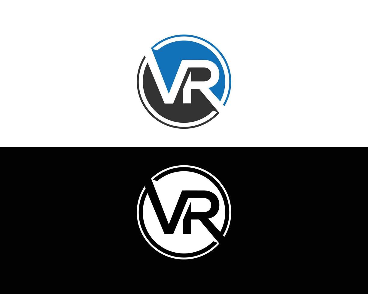 VR Abstract Letters Logo Design Monogram Vector Template.