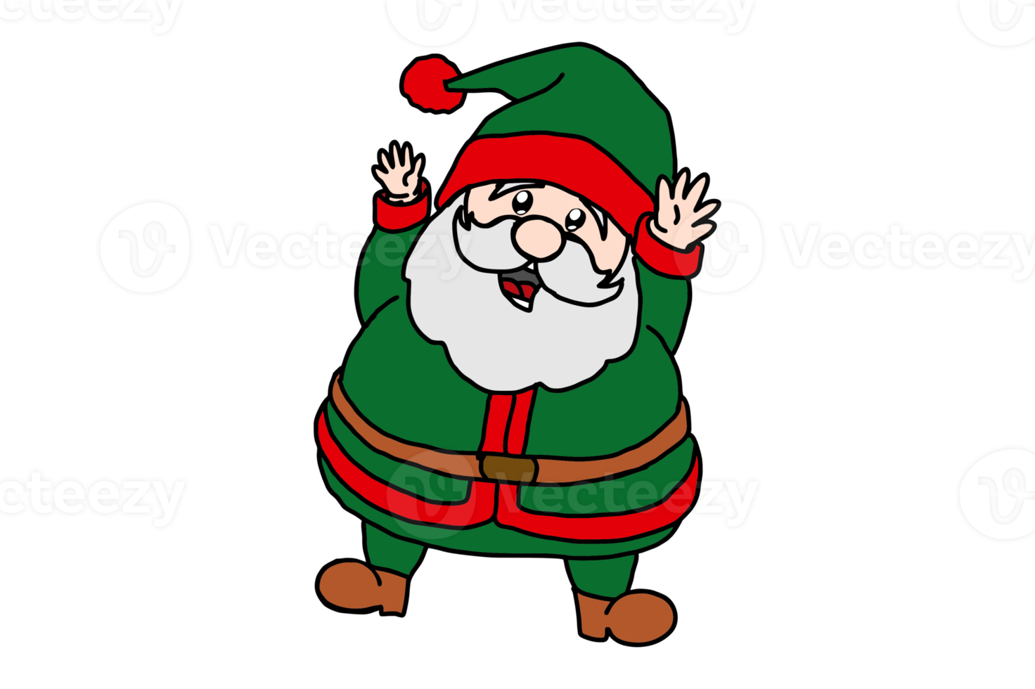 Adorable Santa Claus Cartoon Character png