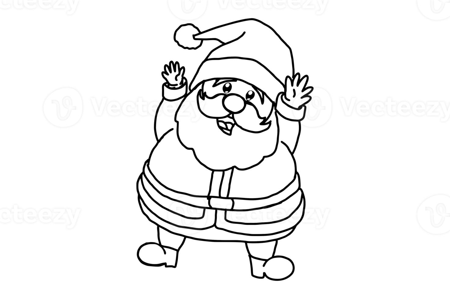 Adorable Santa Claus Cartoon Character png