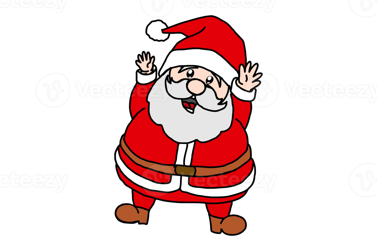 adorabile Santa Claus cartone animato personaggio png