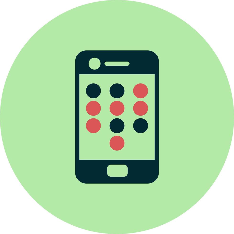 Mobile Pattern Lock Vector Icon