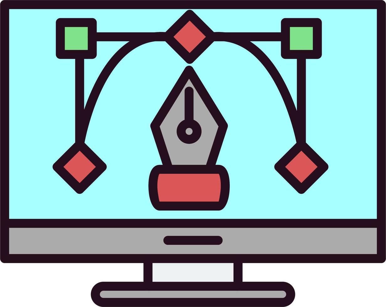 icono de vector de herramienta de pluma