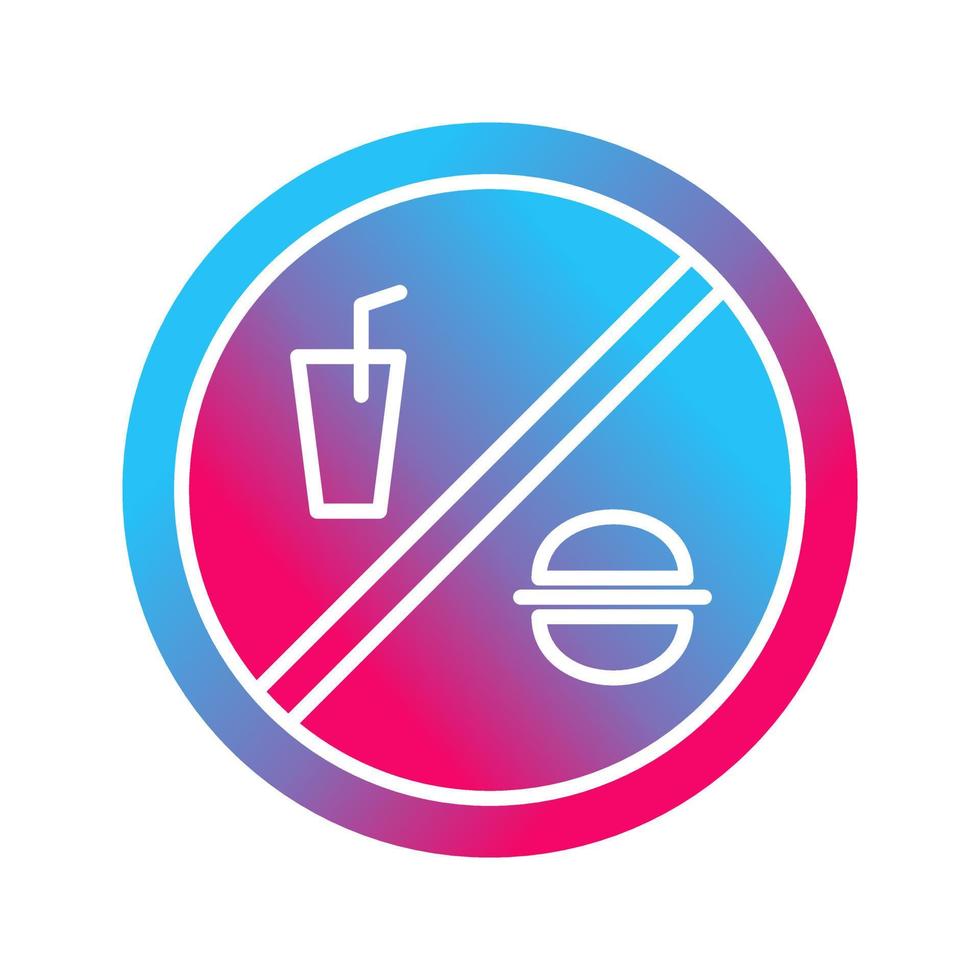 No Food or Drinks Vector Icon