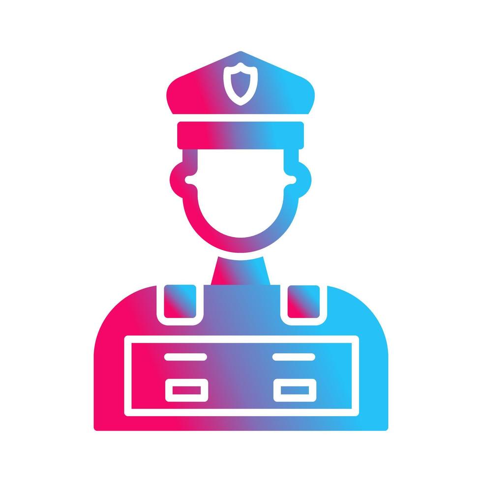 icono de vector de hombre de policía