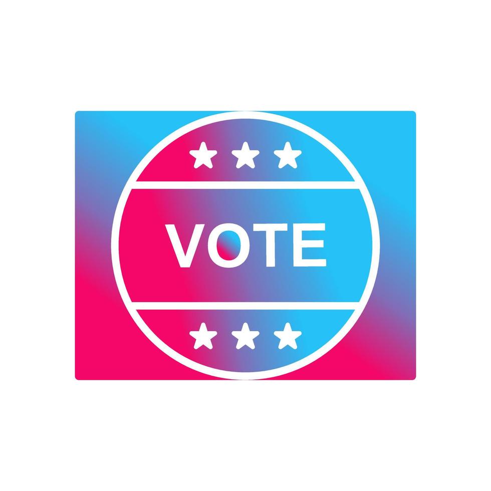 Vote Sticker Vector Icon