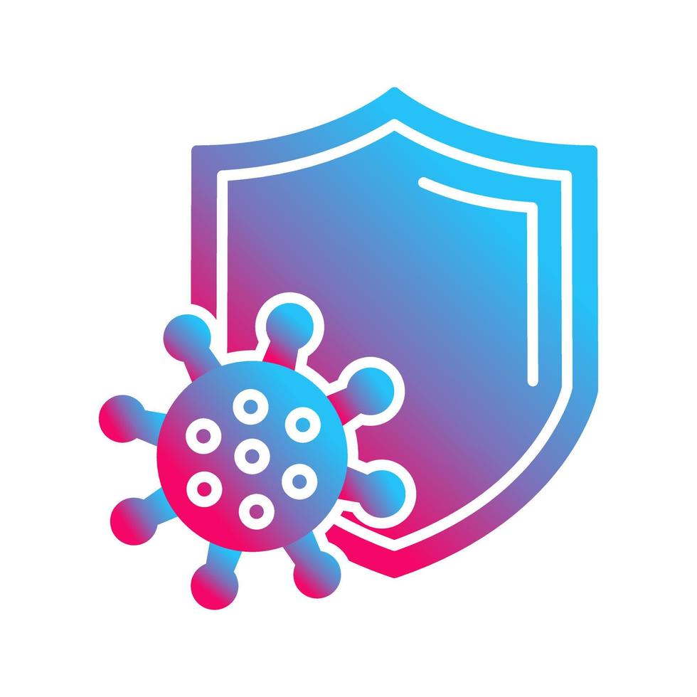 icono de vector de protección antivirus