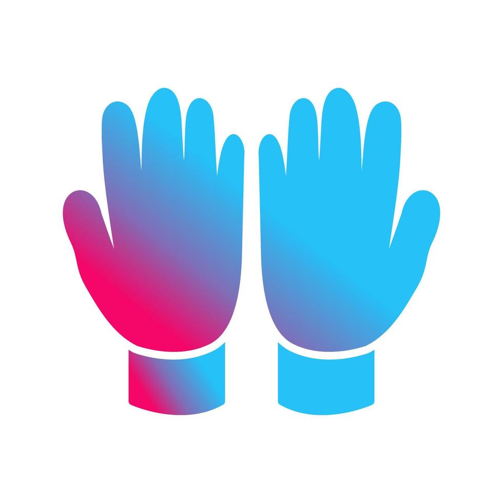 icono de vector de guantes de jardinería