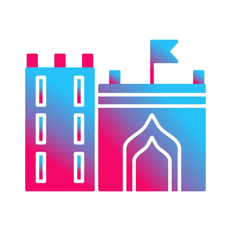 Castle with Flag Vector Icon