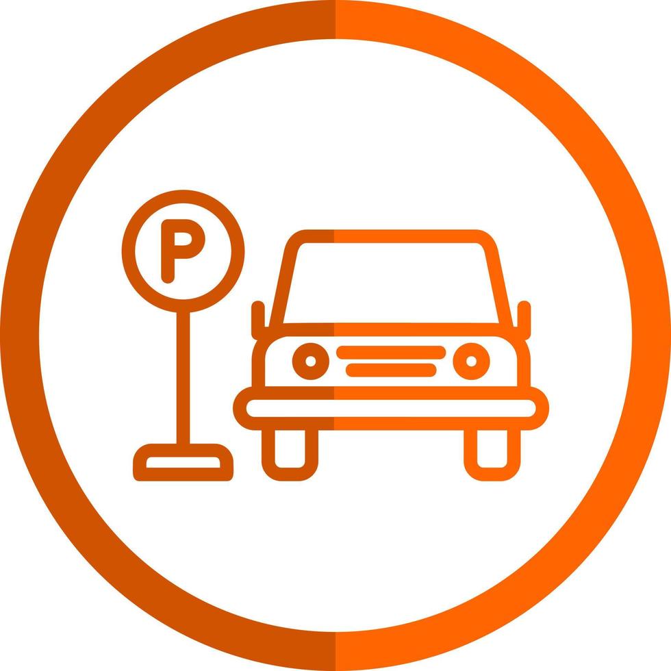 icono de vector de estacionamiento de coche