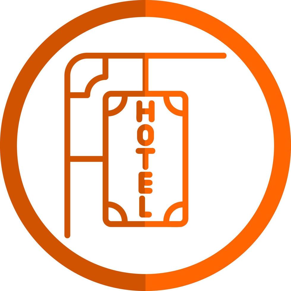 icono de vector de signo de hotel