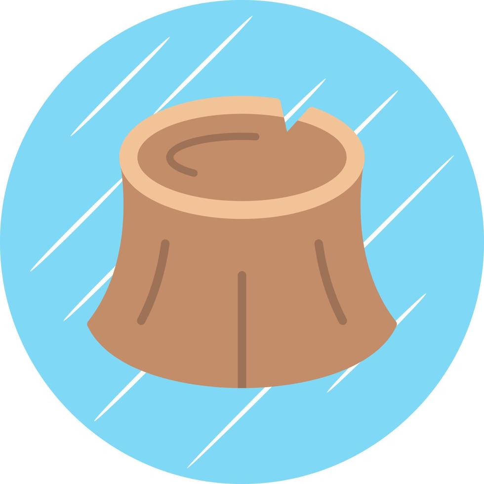 icono de vector de tocón de madera