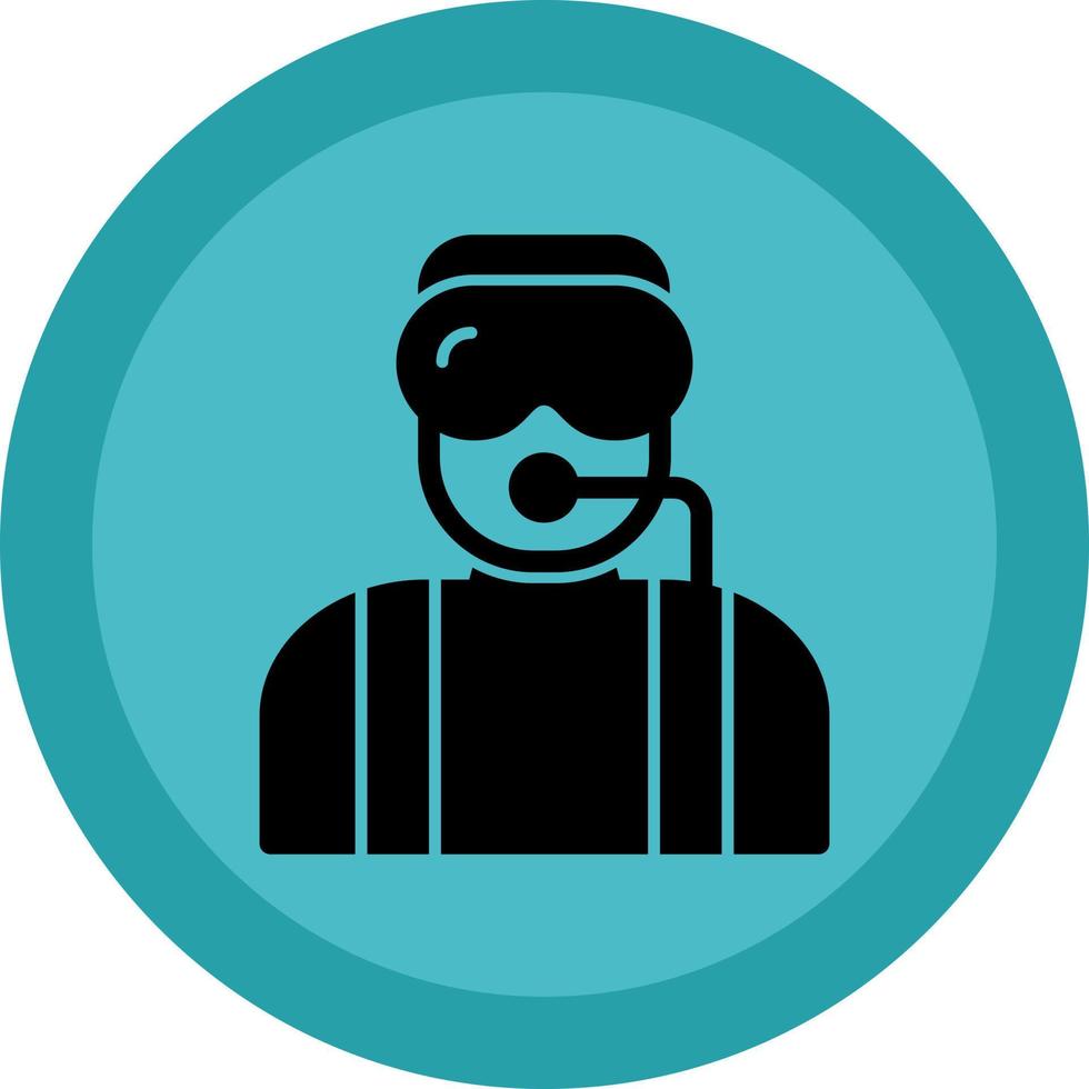 Diver Vector Icon Design