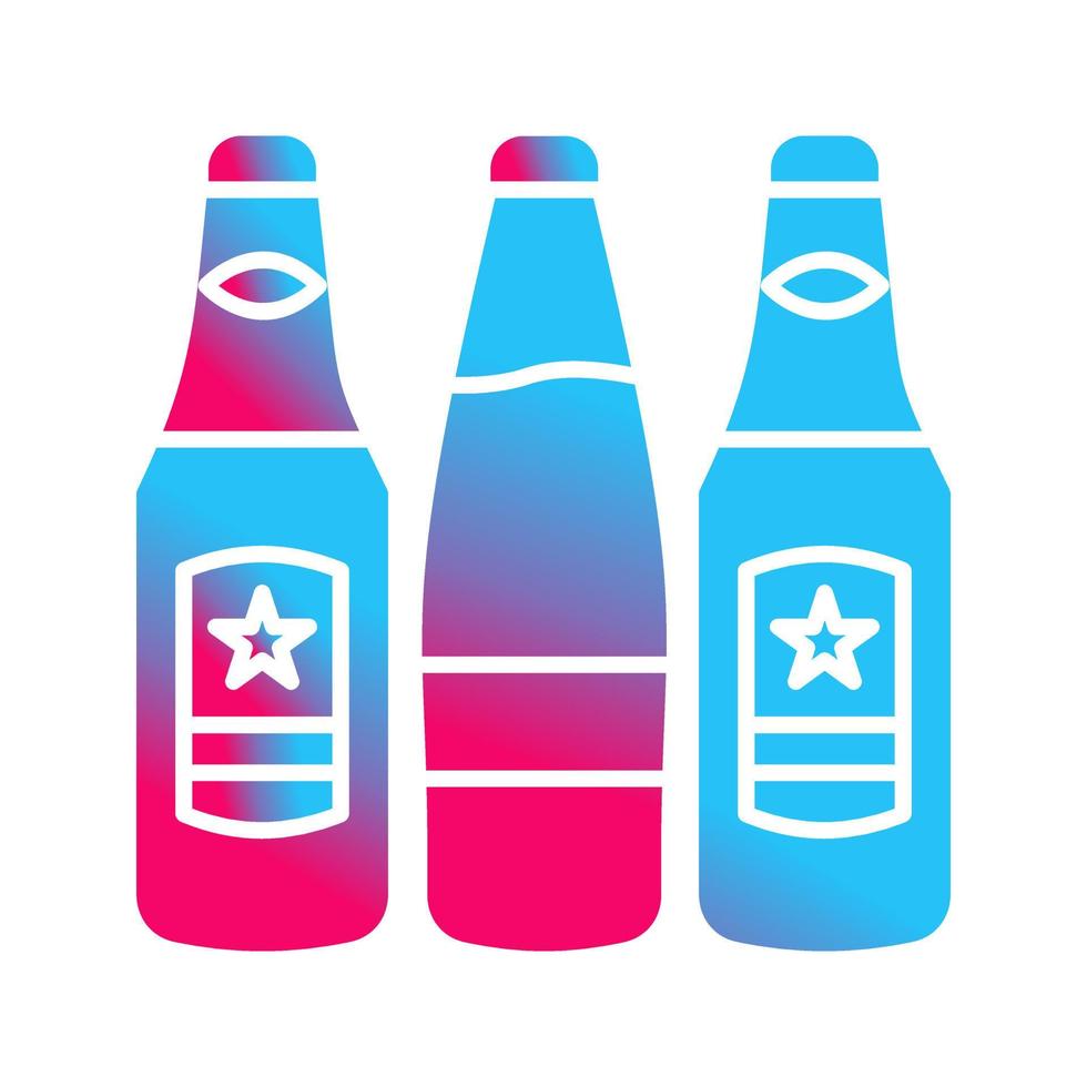 icono de vector de botellas de cerveza