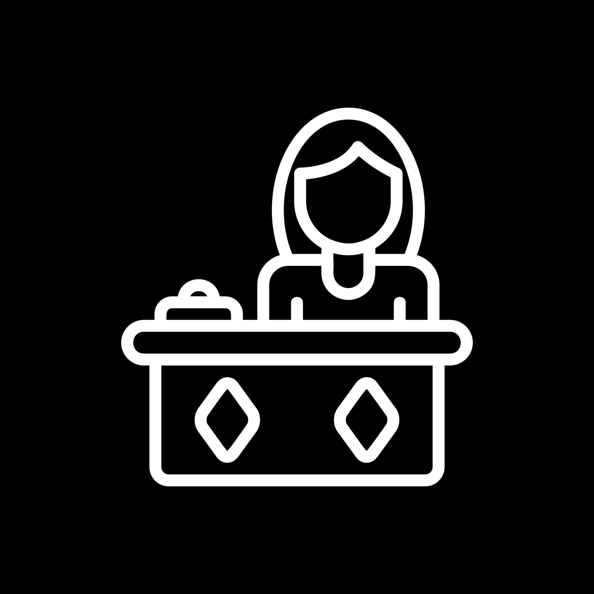 Receptionist Vector Icon Design 19778894 Vector Art at Vecteezy