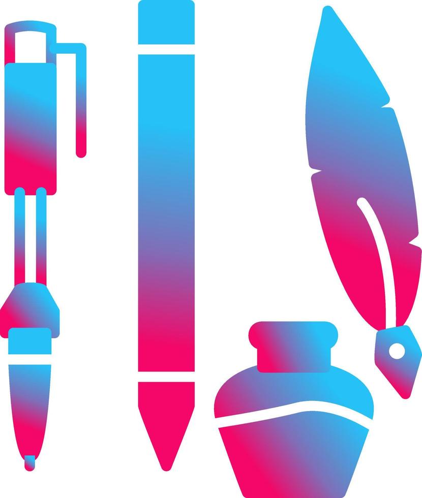 Unique Writing Equipment Vector Icon