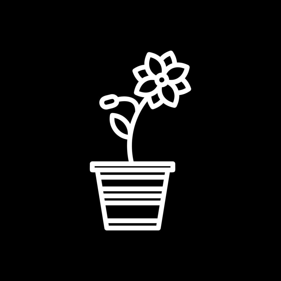 Flower Pot Vector Icon Design