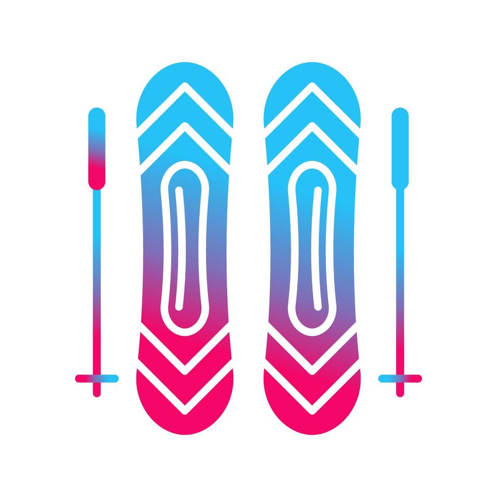 Ski Sticks Vector Icon