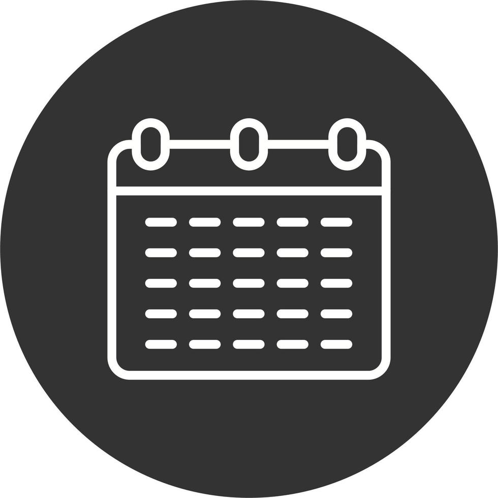 Monthly Calendar Vector Icon