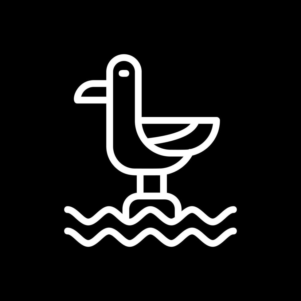 Seagull Vector Icon Design