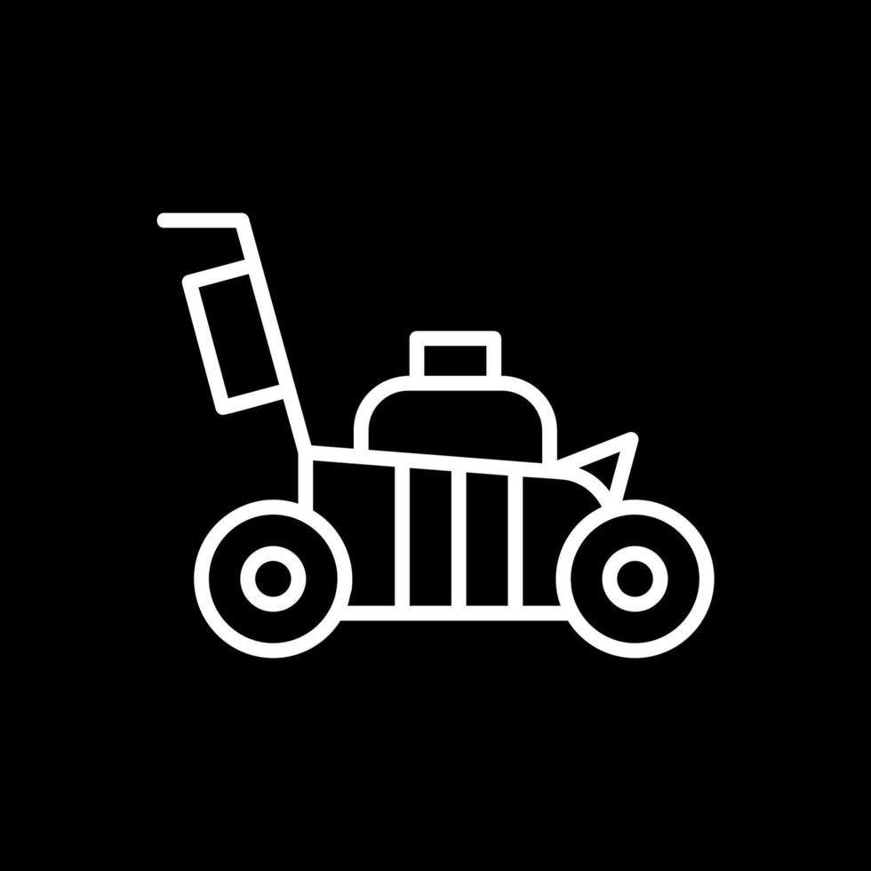 Lawn Mower Vector Icon Design