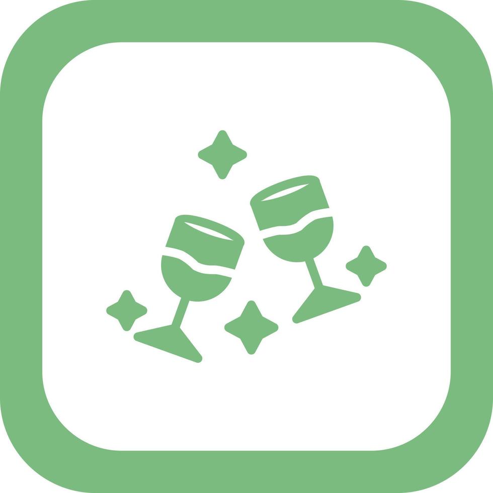 Champagne Glasses Vector Icon