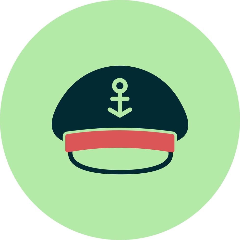 capitán gorra vector icono