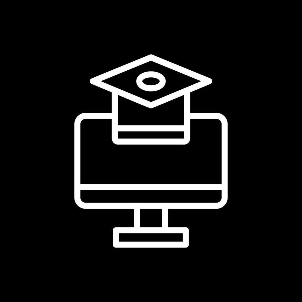 diseño de icono de vector de educación en línea