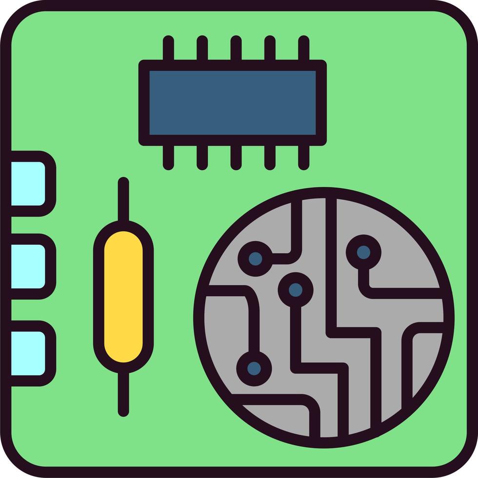 icono de vector de placa pcb