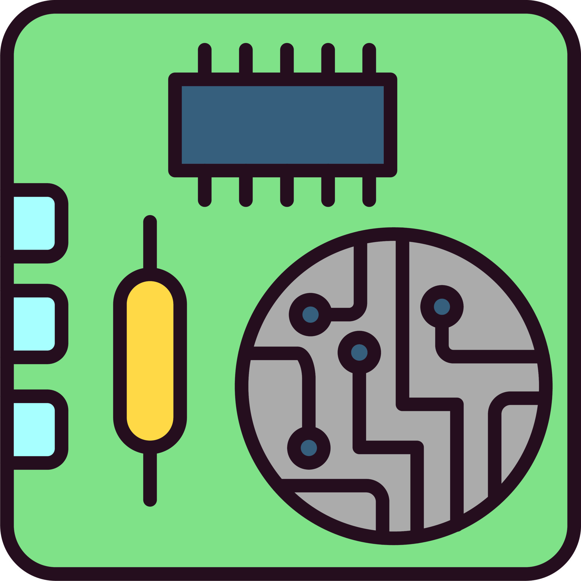 Pcb board Vector Icon 19780847 Vector Art at Vecteezy