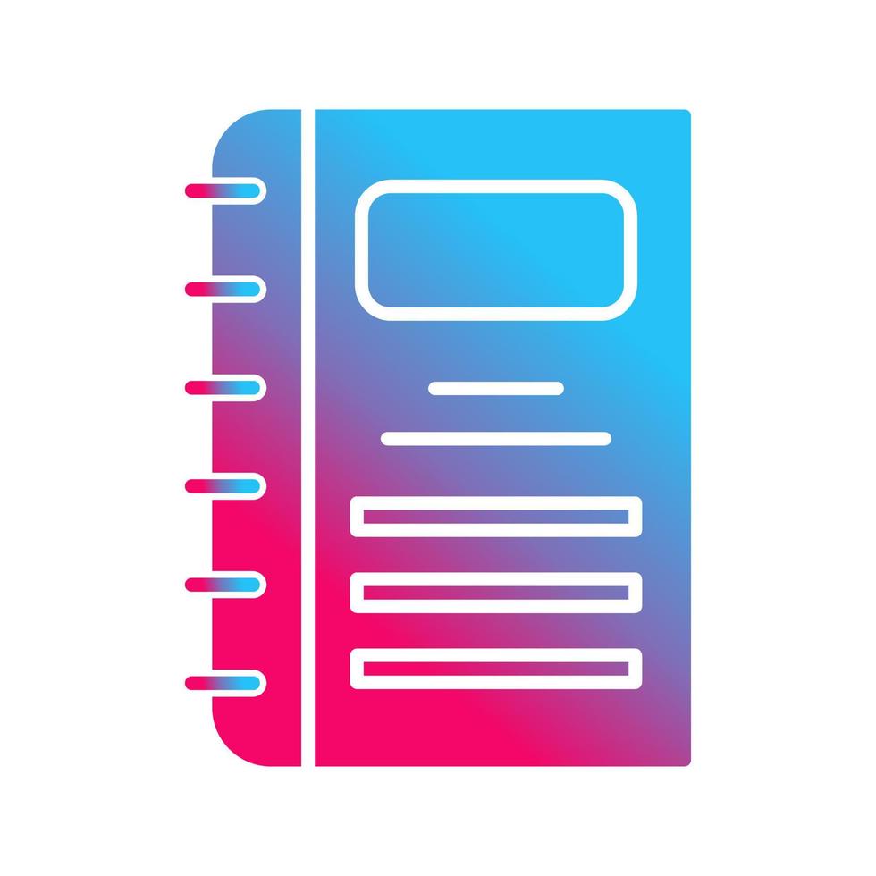 icono de vector de cuaderno