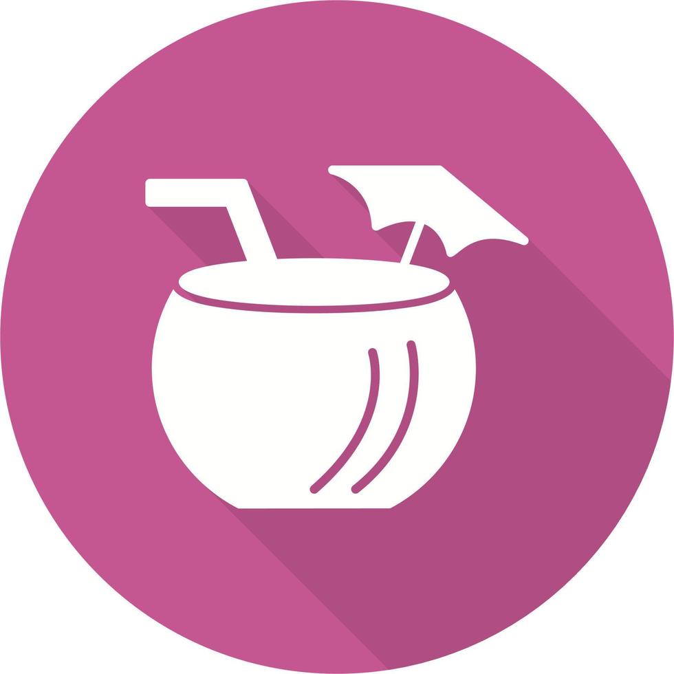 Coconut drink Vector Icon