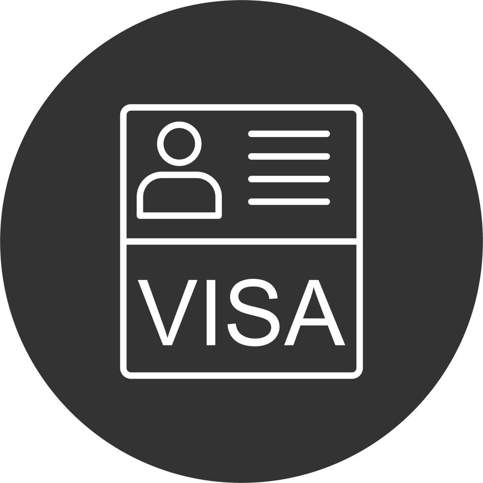 icono de vector de visa