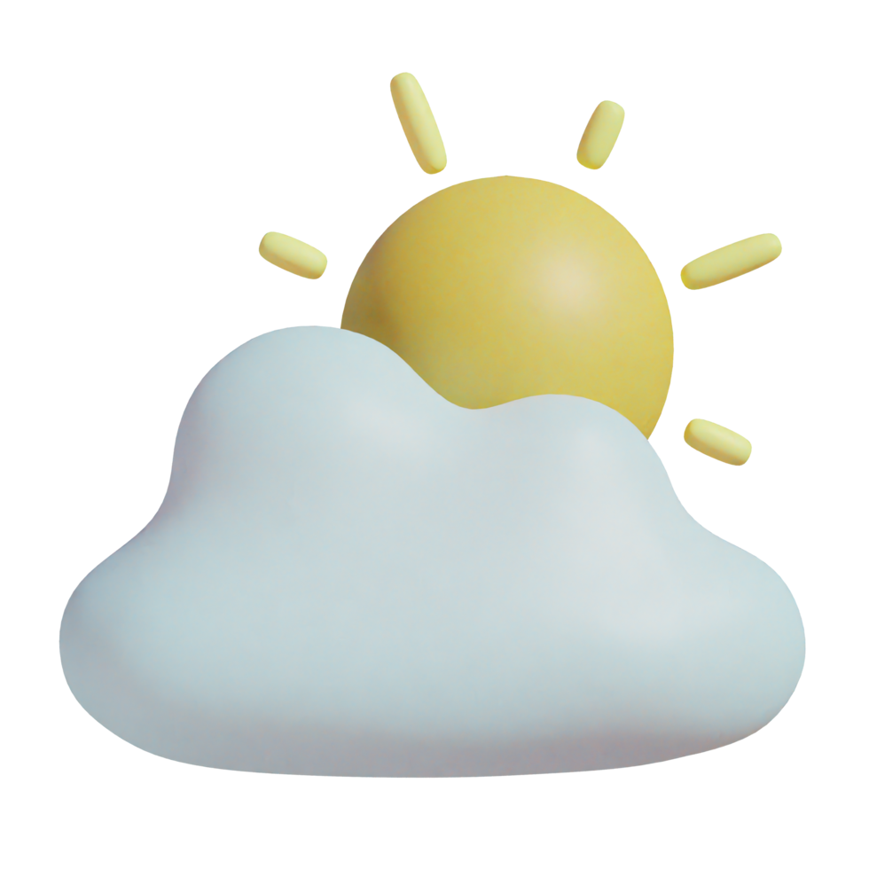 cloudy sunny on transparent background png