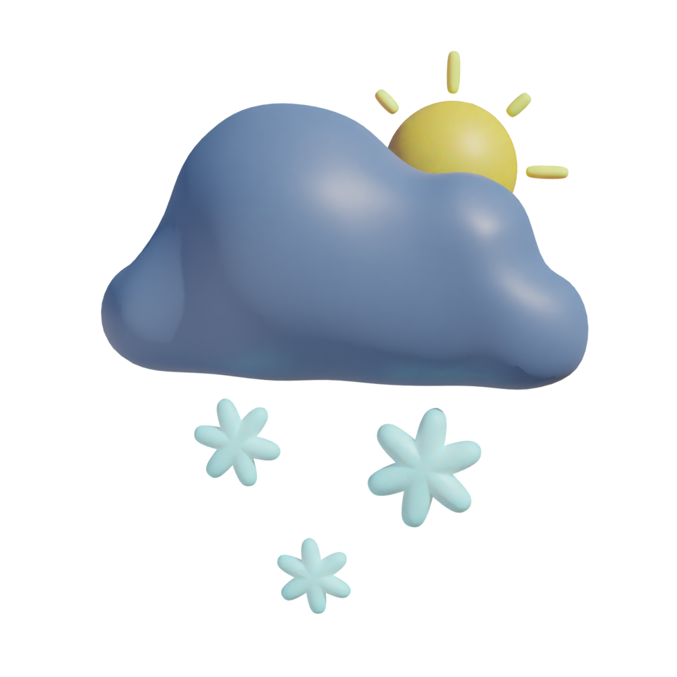 sunny snow on transparent background png