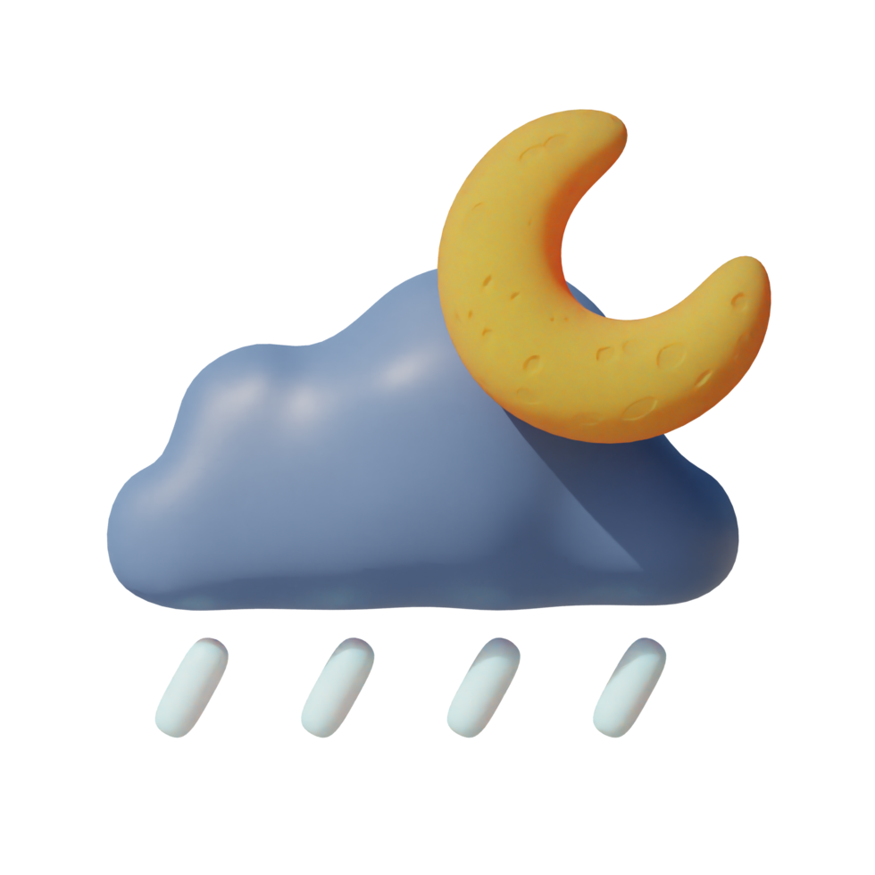 rainy night on transparent background png