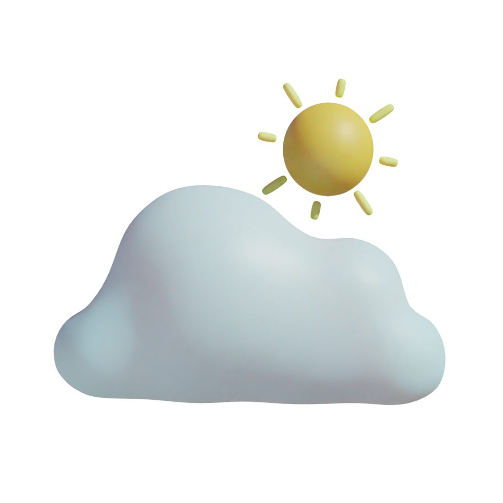 cloudy sunny on transparent background png