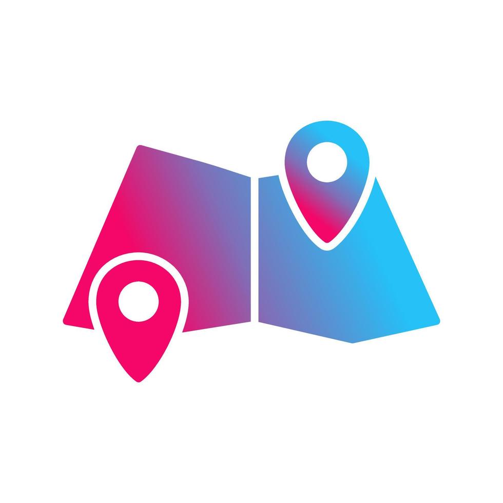 Folded Map Vector Icon