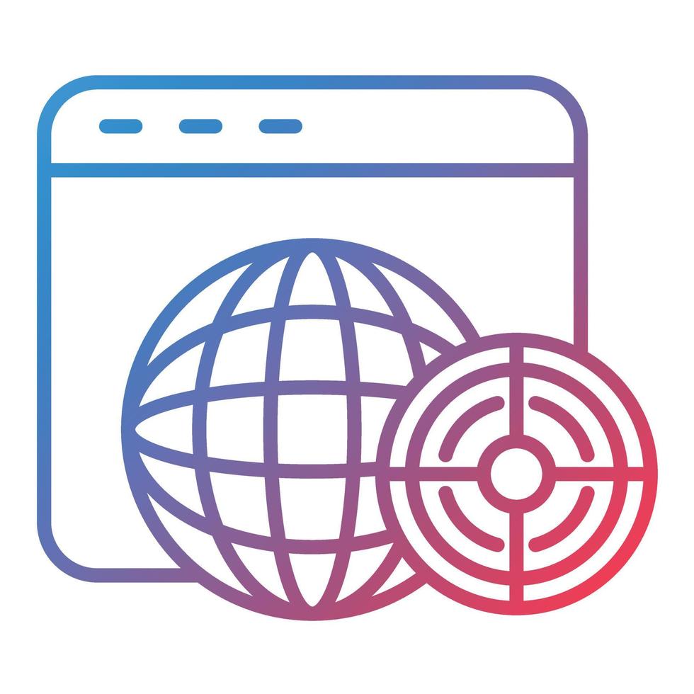 International SEO Line Gradient Icon vector