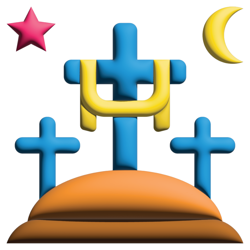 3D rendering  golgotha in easter set png