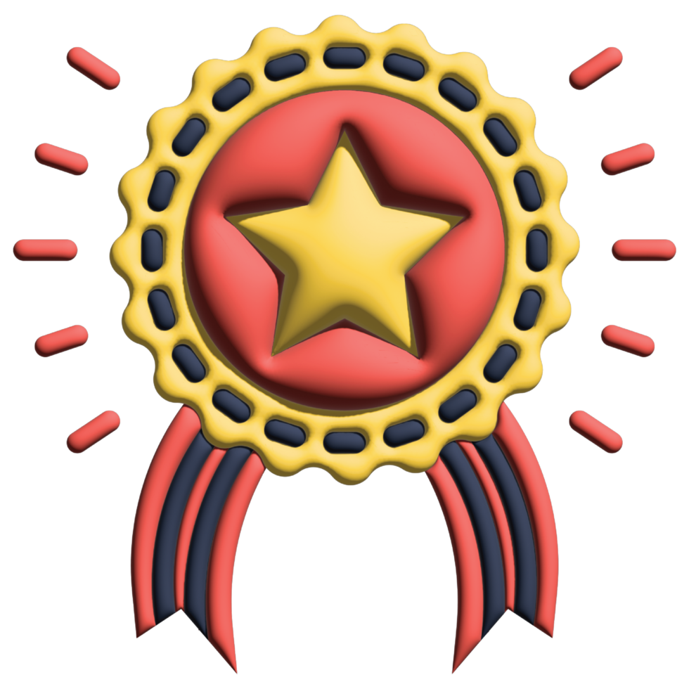 3D illustration award in sale set png