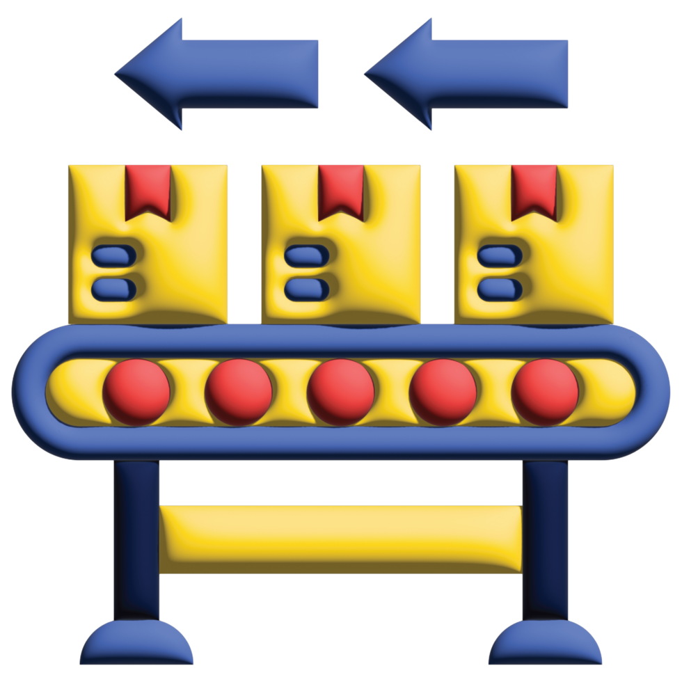 3D illustration conveyor png