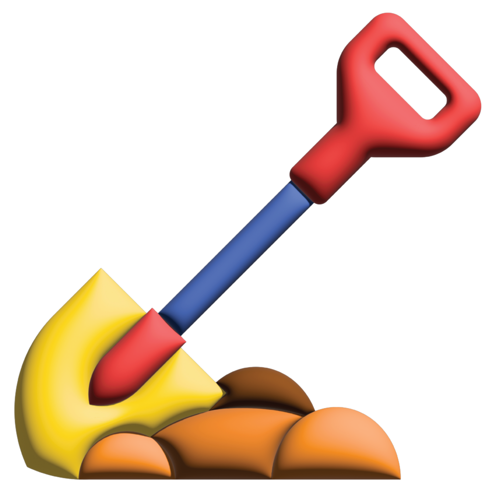 3D illustration shovel png